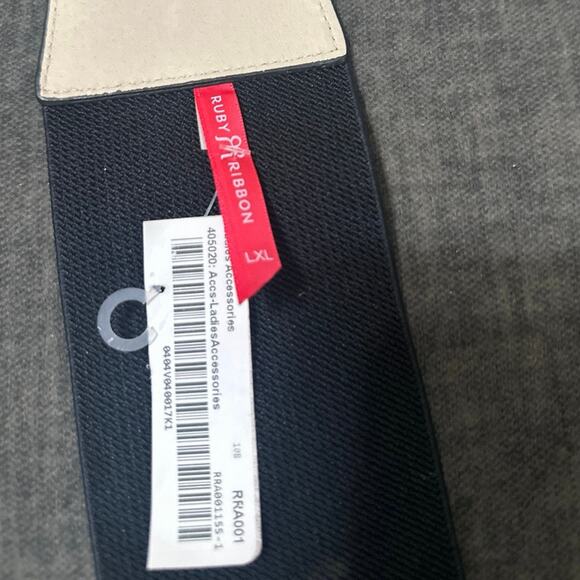 Ruby Ribbon Black Stretch Belt is designed to adjust from large to XL NWT - Picture 4 of 8